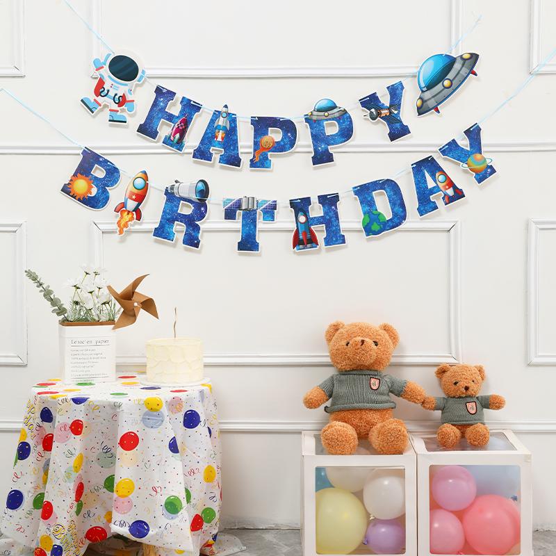 Dekoration für die erste Geburtstagsparty: Geburtstagsbanner für Jungen und Mädchen