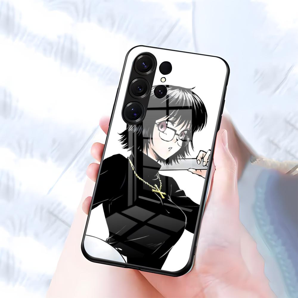 S-Shizuku M-Murasaki Phone Case For Samsung S26 S25 S24 FE S23 S22 S21 Plus S20 Ultra Note20Ultra Black Glass Cover