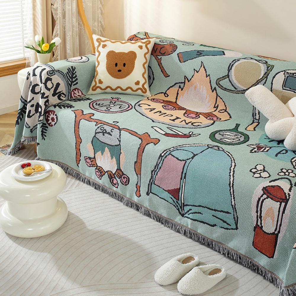 

Minimalist Sofa Protector Nordic Style Universal Couch Cover Full Wrap Furniture Blanket for Home Use 90*150