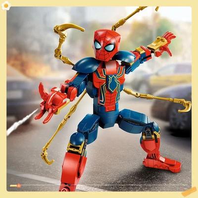 Marvel Iron Spider-Man Konstruktionsfigur, Superhelden-Spielzeug für Kinder, Baubares Spielzeugmodell, Geschenk für Jungen und Mädchen