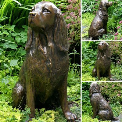 Socha Springer Spaniel Zahradní výzdoba, Pryskyřice Socha Zvíře Socha Psa Dvorek Patio Figurka Vnitřní Venkovní Dekorativní Ornament Umění