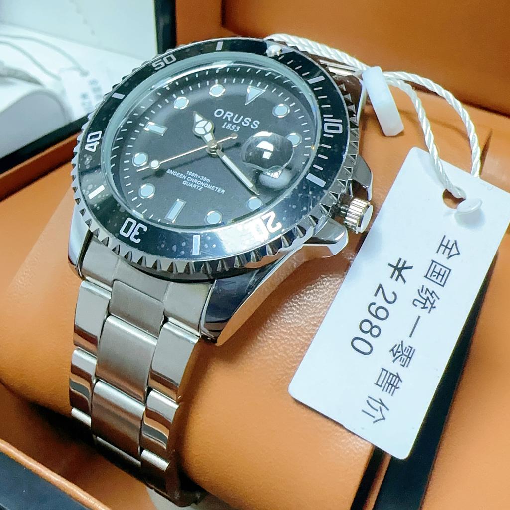 Official Watch Men'S Green Automatic Movement Watch Men'S Watch Business Fashion Student Watch