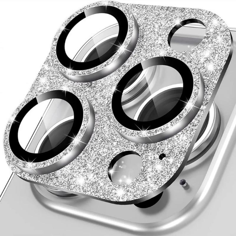 Glitzer-Diamant-Kameraobjektivschutz für iPhone 14 15 Pro 14Pro 13Pro Max, vollständiger Objektivring aus Glas für iPhone 14ProMax-Film