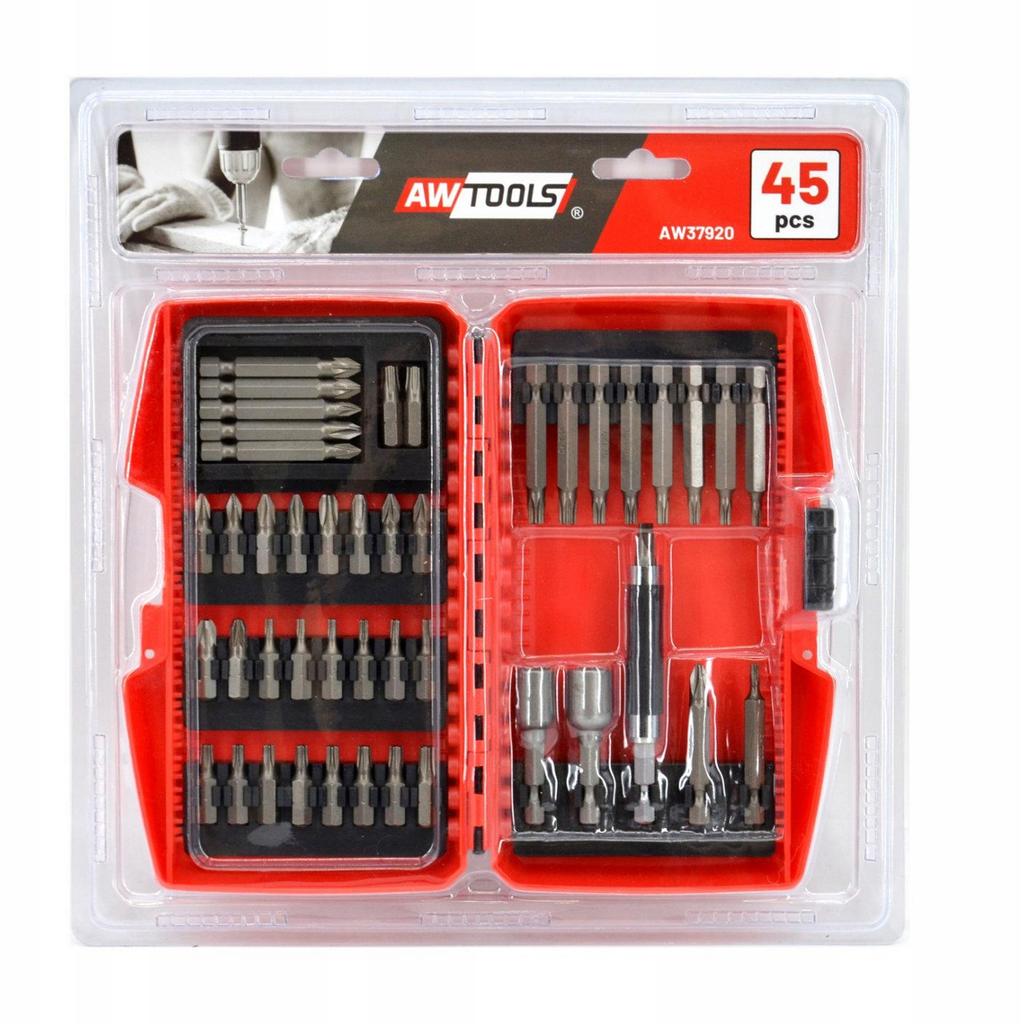 AW Tools Steel Screwdriver Bit Set  (Pack of 45)