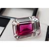 Stunning Pitambari Sapphire Bi-Color Natural Emerald Cut 18+ Ct Loose Gemstone