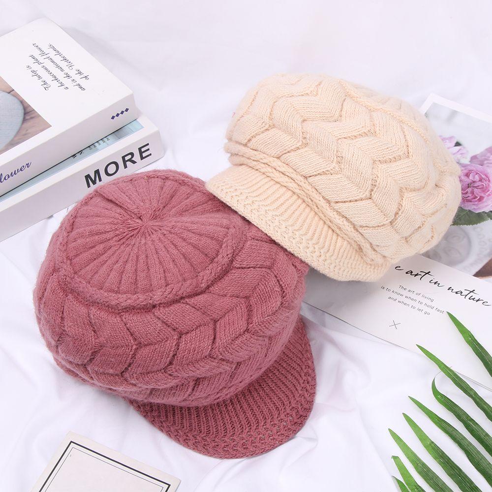 Winter Knitted Peaked Warm Cap Beanie Hat Women Bonnet Outdoor