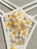 European & American Women's Sexy Lingerie: Printed Sheer Three-Piece Set