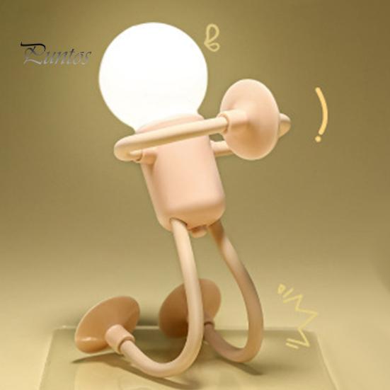 Lampe de chevet à LED de forme variable, veilleuse amusante avec ventouse, lueur douce, forme de bricolage, ampoule mignonne, mini veilleuse pour homme