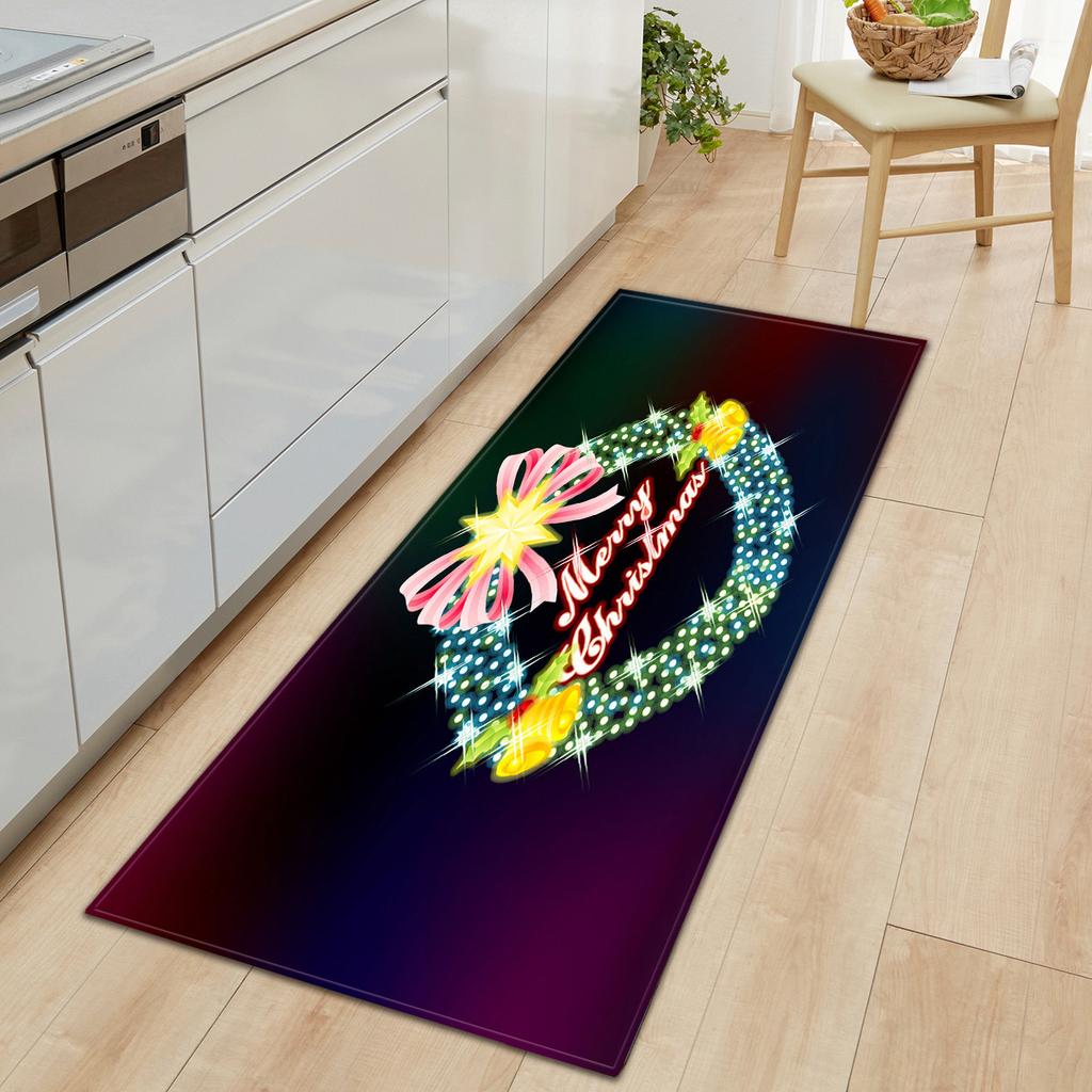Christmas Kitchen Sand Carpet Doormat Long Floor Mat