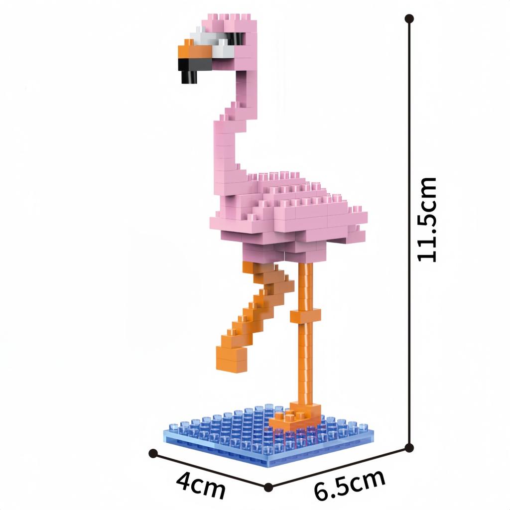 KNEW BUILT 3D Pet Micro Mini Building Block Toy-ToucanPelicanRoosterSeagullMacaw-Fun & Educational GiftKids Favorite Animal