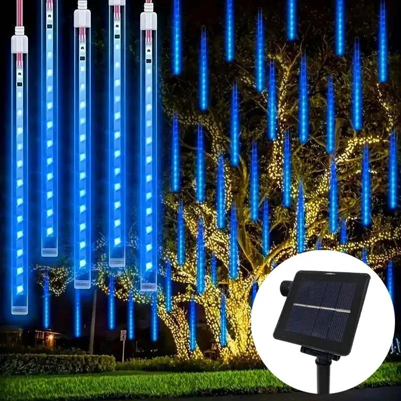 Festoon LED Meteor Shower String Light Christmas Wedding Party Solar Garland Lamp Summer Garden Decoration Solar Outdoor Lights