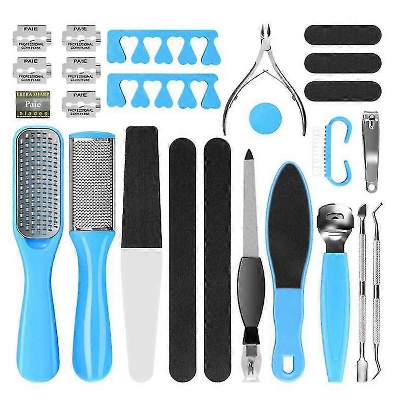 Professional Manicure Foot Scrubber Nail Tools Supplies Set, Foot Exfoliator Scrub Callus Cuticle