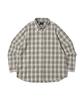 Cargo Bros Crease Loose Fit Check Shirt (White)
