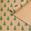 5Pcs Christmas Wrapping Paper Gifts Wrapping Paper Diy Packing Craft Cartoon Printed Kraft Paper Xmas Wedding Party Decor Paper