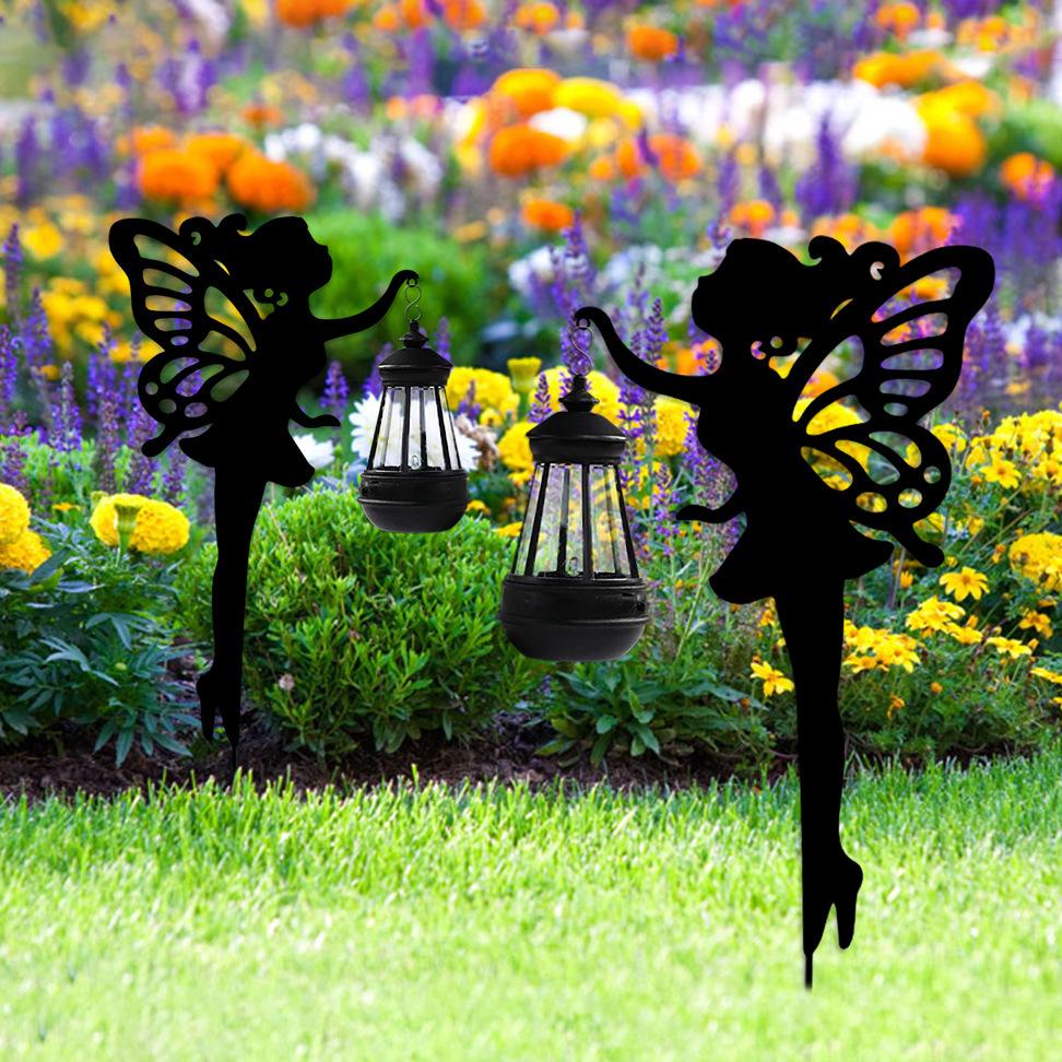 Outdoor, Household, Waterproof, Lawn, Floor Mounted, Iron Art, Cat Animal Shaped, Courtyard Garden Decoration, Solar Lights