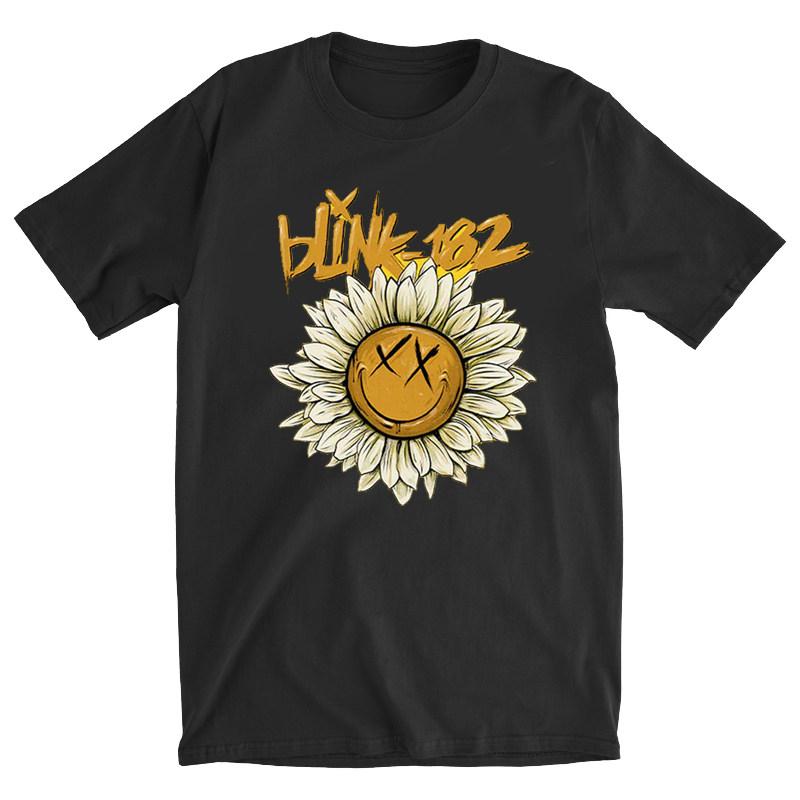 2026 Punk Street Art Smiley Face Tshirt Graffiti Color Splash Print Casual Rock Unisex Short Sleeve Tee