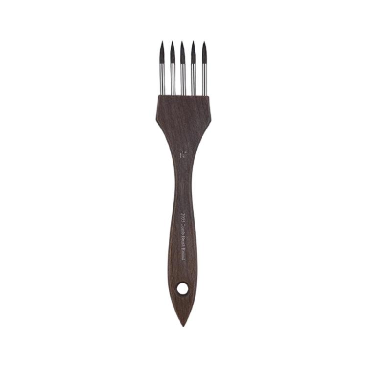 Dense Bristle Art Brush Wooden Handle Art Painting Comb Brush Smooth Painting Experience for Watercolor Acrylic Painting