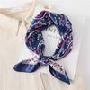 Luxury Floral Print Silk Square Scarf Women Soft Satin Kerchief Hairband Neckerchief Head Hijab Lady Headband Foulard Bag Ribbon
