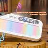 Glowing Rainbow Piano Keyboard Touchscreen Musical Toy with 13 Melodies Portable Electronic Music Toys for Kids Ages 3-6