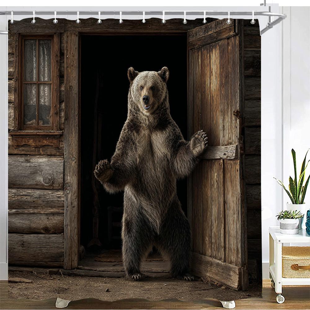 Forest Animal Pattern Shower Curtain Bath Curtain Printing Polyester fabric Bathroom Curtains for Home decoration curtain