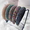 Baroque Rhinestone Headband Crystal Padded Hair Band Glittering Hair Accessories for Women Girls