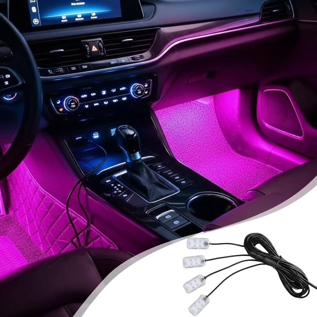 Ambient Lighting For Car Adjustable USB Lamp With USB Port LED Car Lights For Truck SUV Tractor Trailer