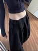 Korean-Style Women's White Wide-Leg Casual Pants - Spring Loose Petite Straight Long Pants