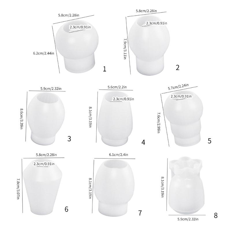 Test Tube Vase Mold Hydroponic Plant Flower Pots Silicone Mould Candle Holder Molds Plaster Resin Casting Molds Decors