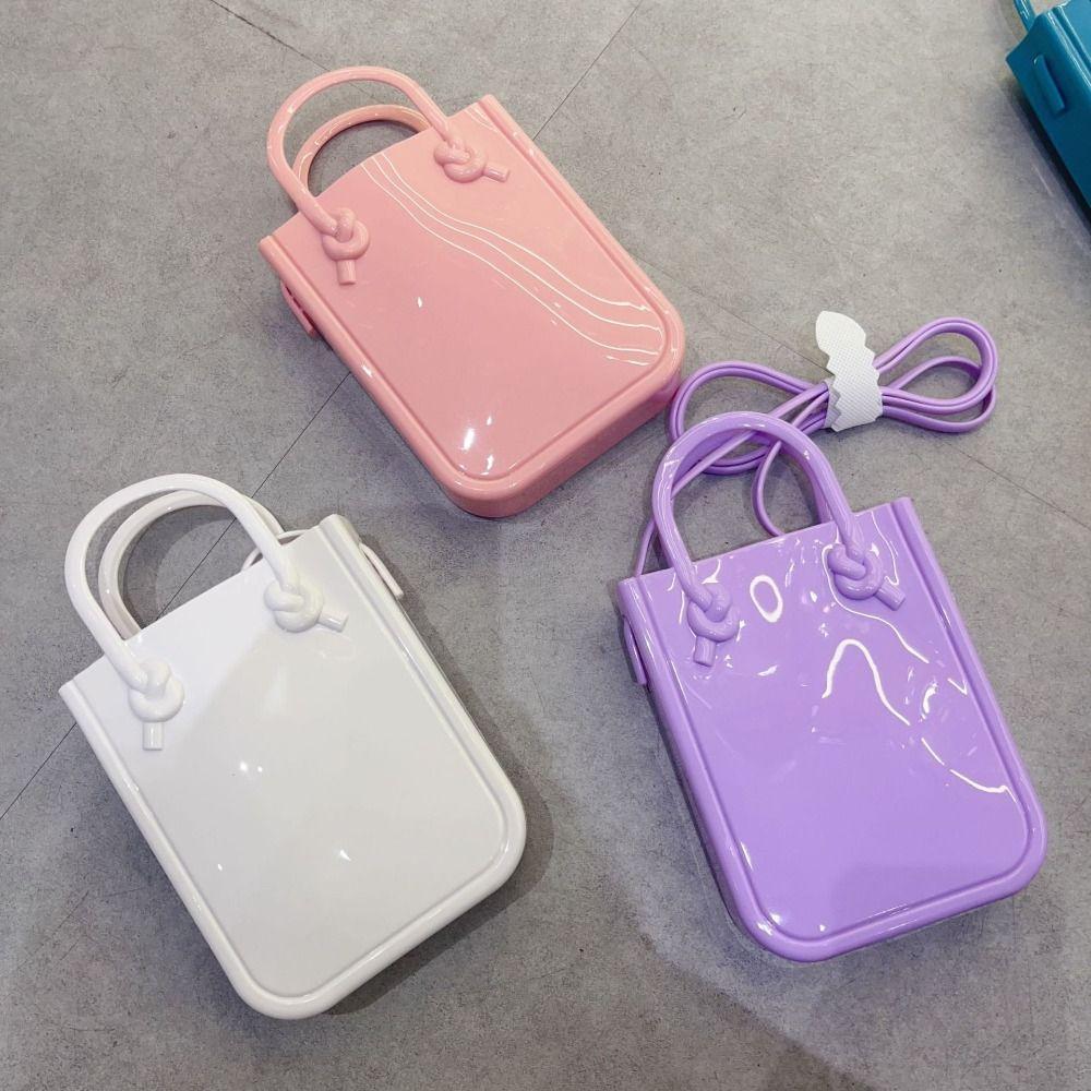 Leisure PVC Shoulder Bag Simple Mini Messenger Bag Fashion Storage Bag Mobile Phone Bag  Vacation