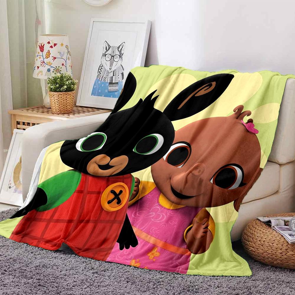 Bing Theme Printed Blanket - Perfect for Couch, Bed, Travel & Outdoor Use | Machine Washable, Cozy & Durable.