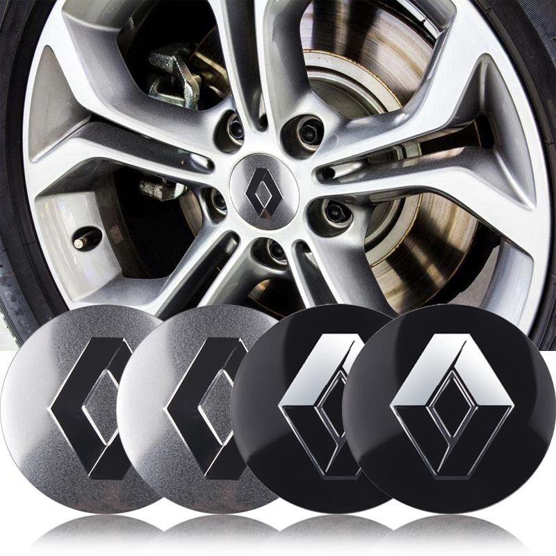 4pcs 56/60MM Car Wheel Center Caps Rims Hub Cover Sticker For Renault Kwid Clio Megane DACIA Fluence Loguna Duster Logan Twingo Z999