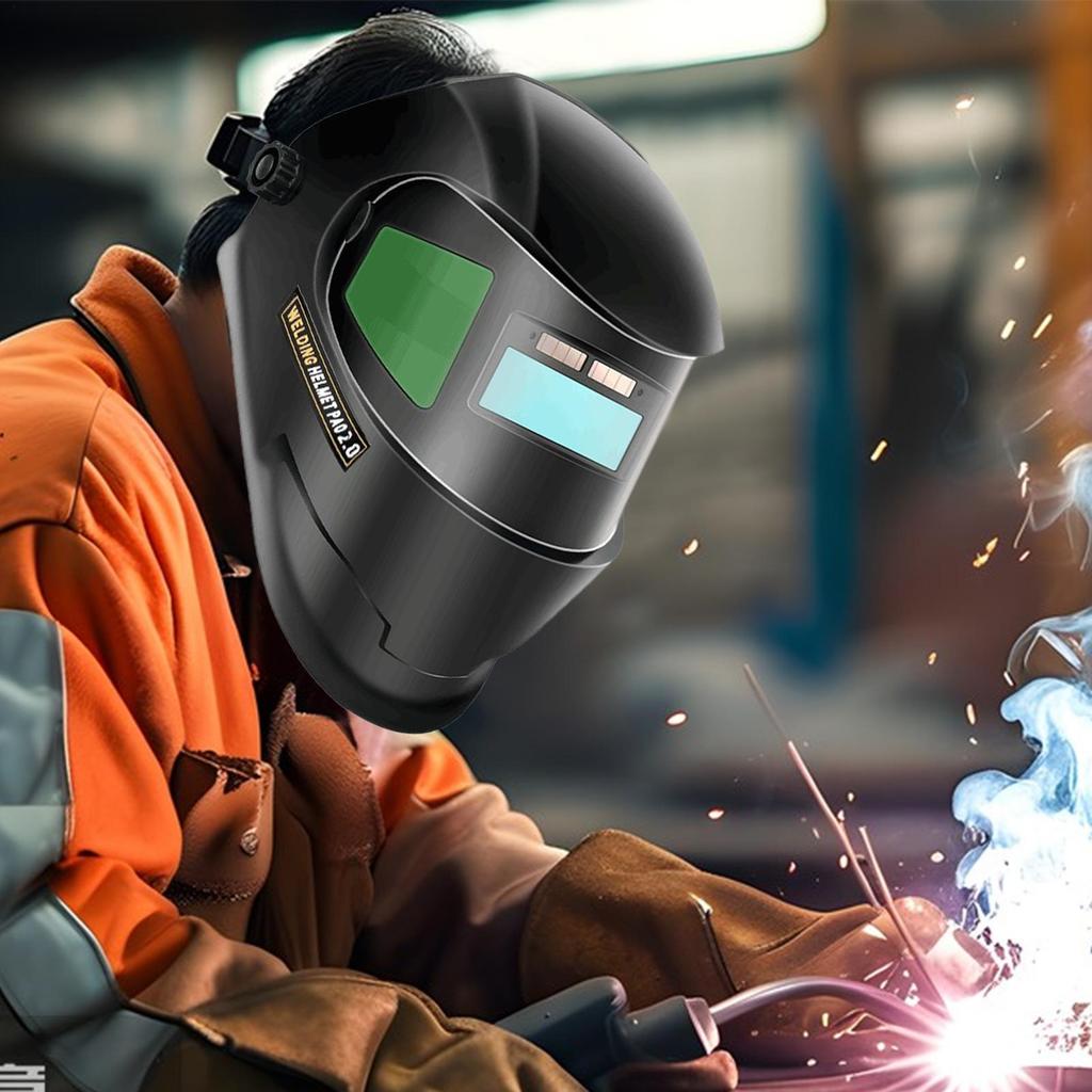 Auto Dimming Welding Helmet Professional Welding Guard Soldering Face Cover For Farm Tool Repairers Sculpture Projects