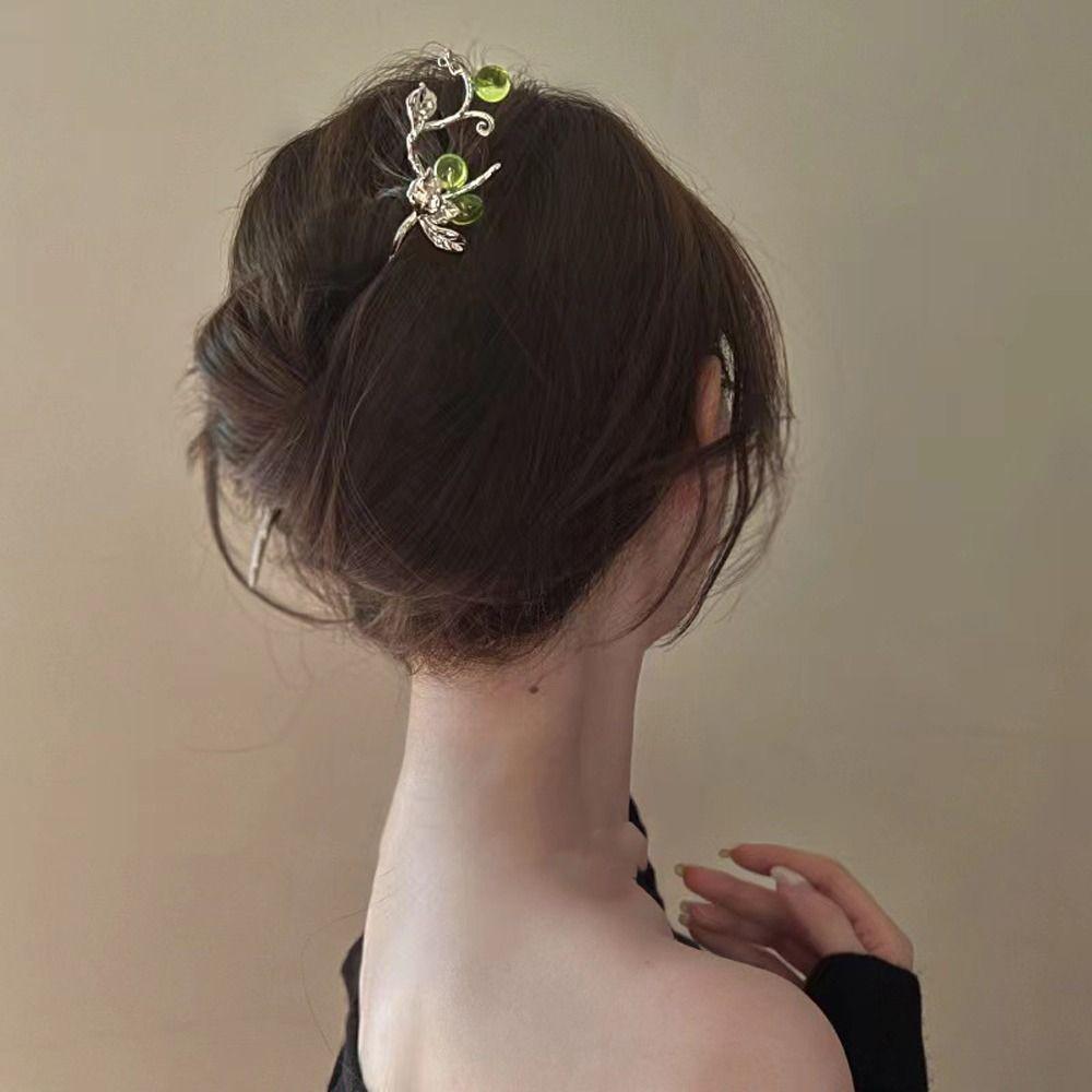 

Головной убор, модные головные уборы с фруктами, виноградными палочками для волос, женские заколки Hanfu, китайская вилка для волос