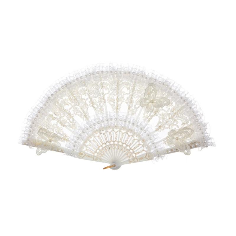 Decorative Butterfly Lace Fan Multifunctional Design Cosplay Accessory For Weddings Photography Shows