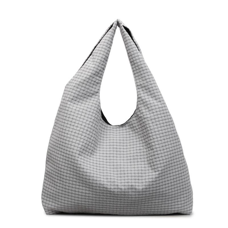 Spring New College Style Light Plaid Large-capacity Shoulder Bag Korean Versatile Casual Portable Tote Bag