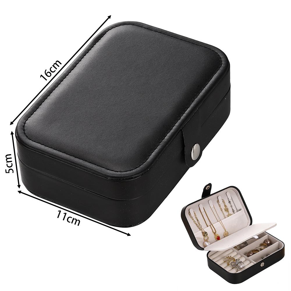 Double-Layer Jewelry Storage Box Portable Travel Jewelry Holder Organizer Storage Display Ring Necklace Earrings Bracelet Stand