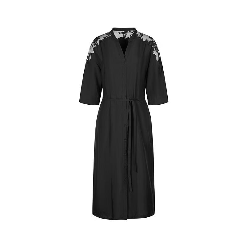 LESS 2025 Summer Stand-Collar Long Dress