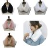 Women Furry Collar Wrap Neck Warmer Scarf Detachable Fake Collar Coat Accessory