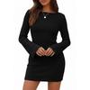Women's Fashion Long Sleeve Slim Fit Knit Dress