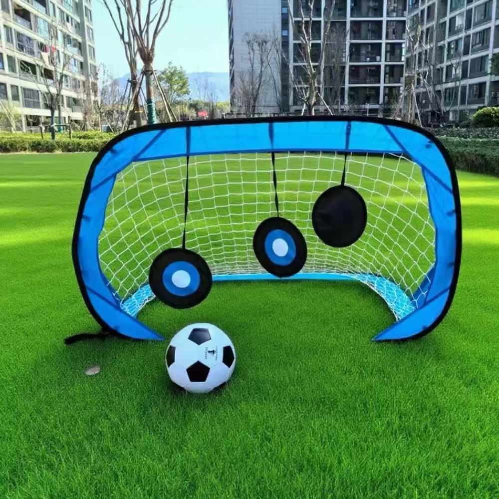 Pop-Up 4-in-1 Fußballtore Netze für Hinterhof Strand Fußball Training Netz Mini Tragbar Faltbar Leicht Indoor Outdoor Fußballtor mit Tragetasche