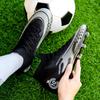 Unisex Fashion Outdoor High-Top Sport Fußballschuhe Leder Fußballschuhe für Kinder