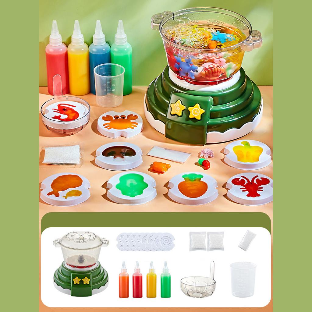 Kinder Hot Pot Maker Kochspielzeug mit simuliertem Blubbergeräusch Licht Simulations Hot Pot Maschine DIY Spielzeug