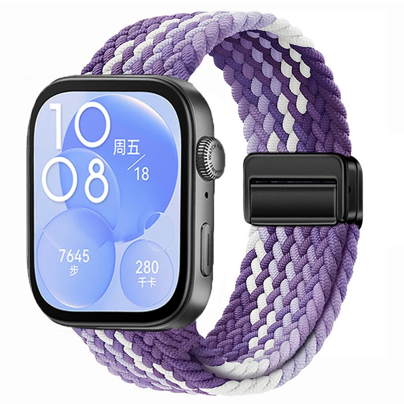 Nylon Braided Strap for Huawei Watch Fit 3/4/4 Pro Magnetic Adjustable Comfortable Band for Huawei Watch Fit 4/3 Bracelet Belt
