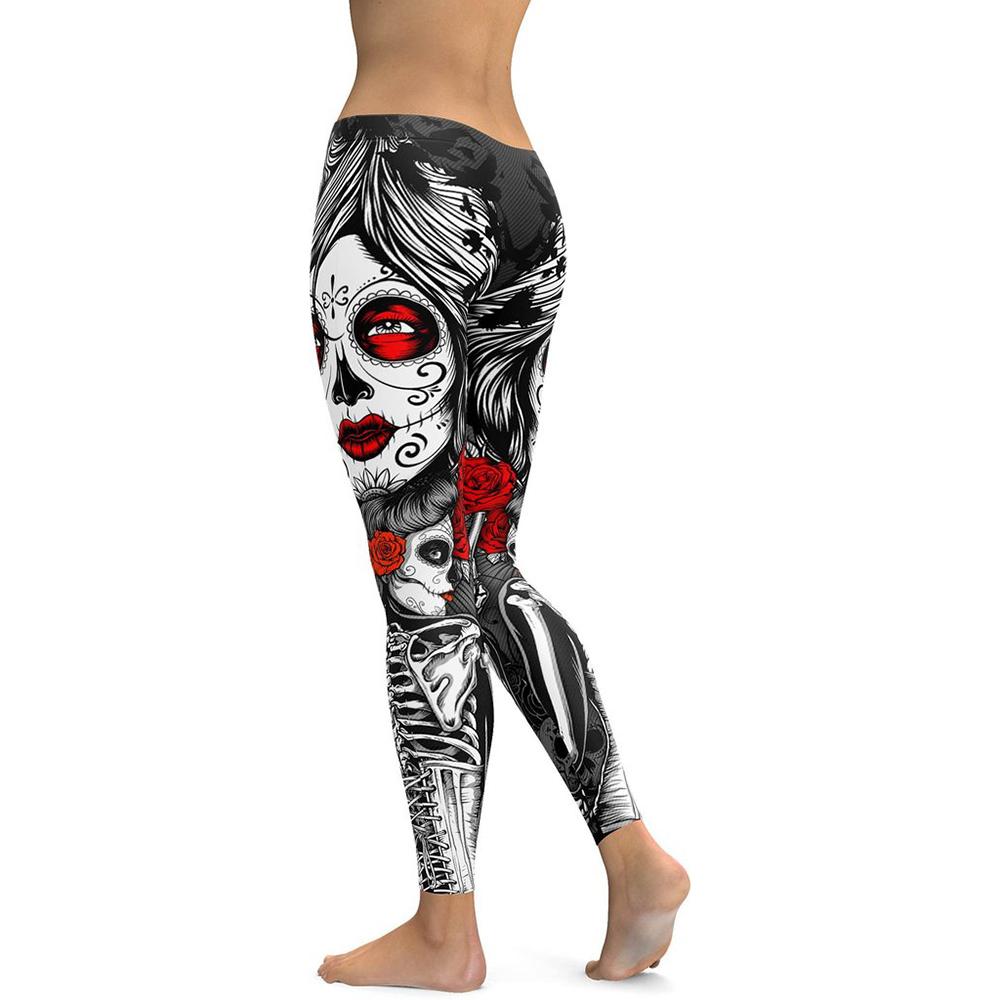 Buy Skeleton Sugar Skull Yoga Leggings 