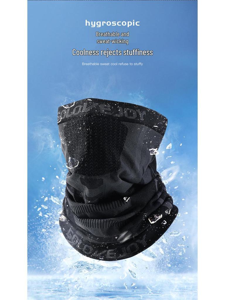 Men's Outdoor Cycling Face Mask - Sunscreen, Dustproof, Moisture-Wicking, Breathable, Seamless Knitted, High-Elastic Sports Headband TJ15.
