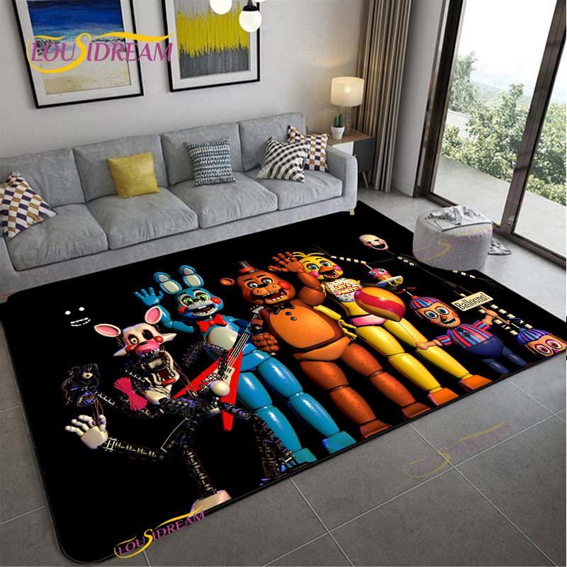 Horror Bear Night Game Carpet for Living Room Bedroom Rug Kitchen Kids Door Unslip Floor Mat Birthday gift photography props Rug