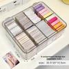 Compartment Flip Box Acrylic Transparent Display Box Card Kpop Photocard Storage Box Photo Card Organizer