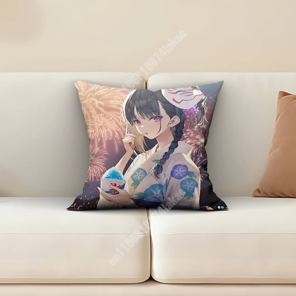 Horikita Suzune The EElite Classroom Pillow Cover Sofa Couch Cushion Case Creative Workspace Accent Home Decor