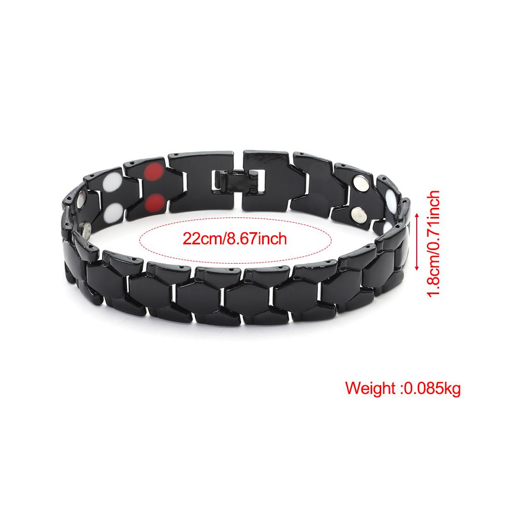 Acupoint Massage Treatment Detachable Bangle Hematite Energy Healing Magnetic Therapy Bracelet