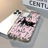 For iPhone 13 Pro Max Case Amore Amore  Clear Cover For iPhone 15 Plus 16 14 17 Air 12 11 Back Cover Funda